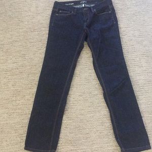 Straight leg dark wash jeans